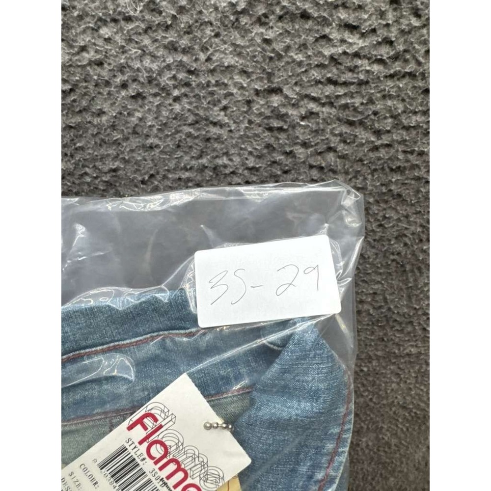 NWD Johnny Blaze Flame Stretch‎ Denim Jacket Light Sandblast Womens Size M - Picture 16 of 16